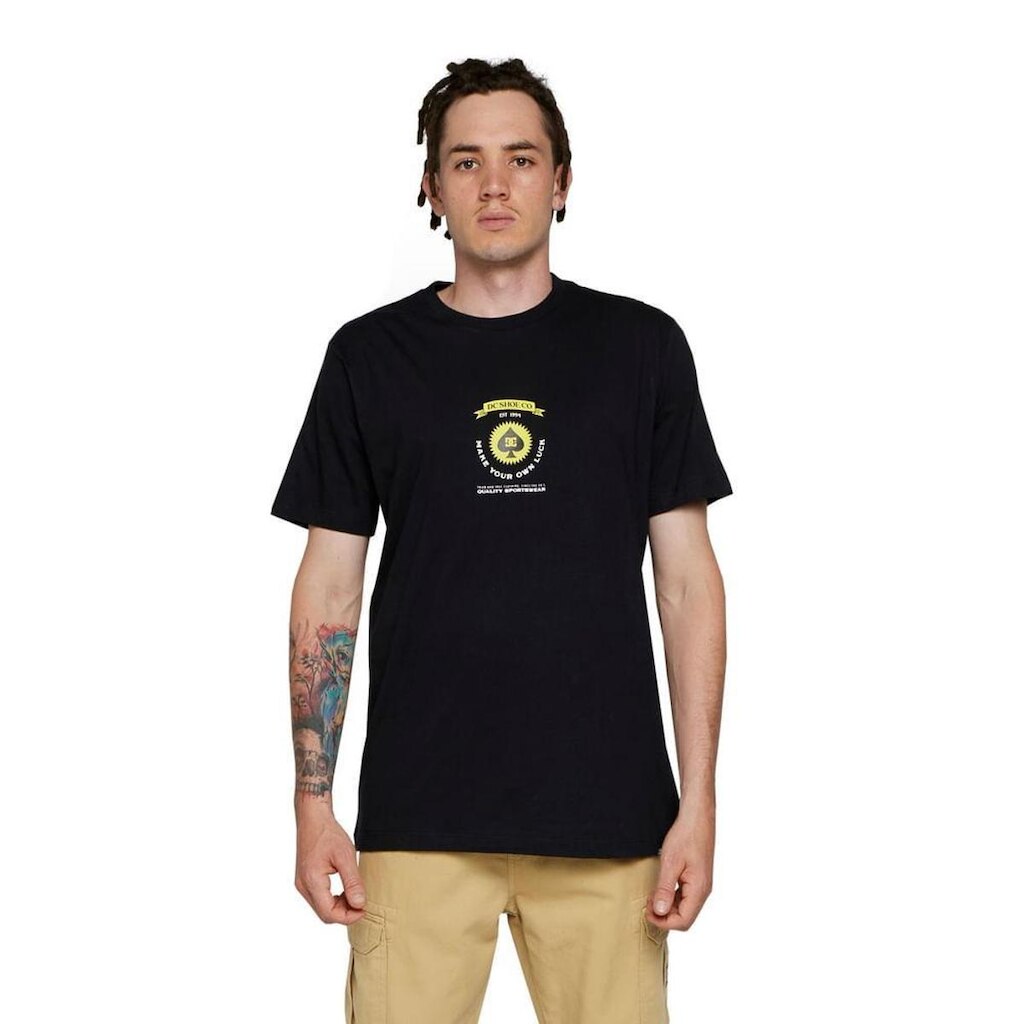 Camiseta DC Shoes M/C Lucky Hand Preto-Preto-G