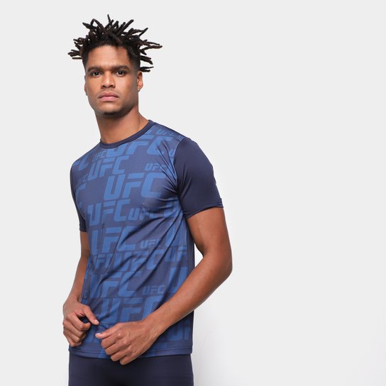 Camiseta de Compressão UFC Pattern Masculina - Marinho Menor preço em Camiseta de Compressão UFC Pattern Masculina - Marinho