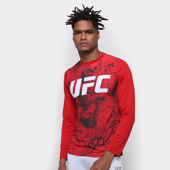 Camiseta de Compressão UFC Storms Manga Longa Masculina - Vermelho Menor preço em Camiseta de Compressão UFC Storms Manga Longa Masculina - Vermelho