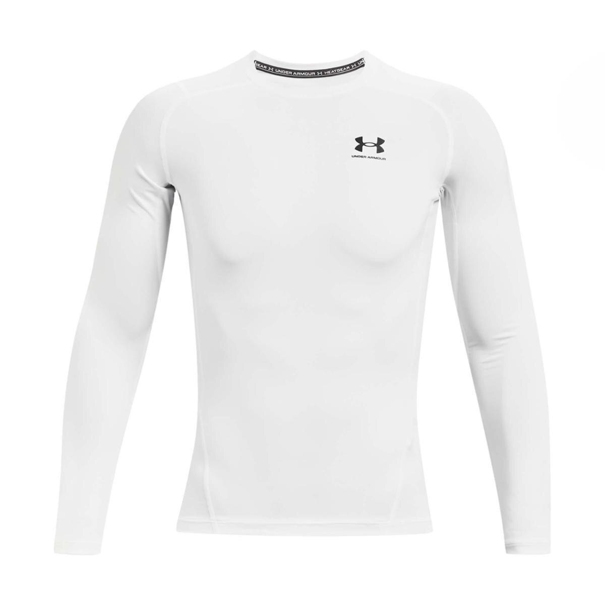 Camiseta De Compressao Under Armour Hg Manga Longa Branca Menor preço em Camiseta De Compressao Under Armour Hg Manga Longa Branca
