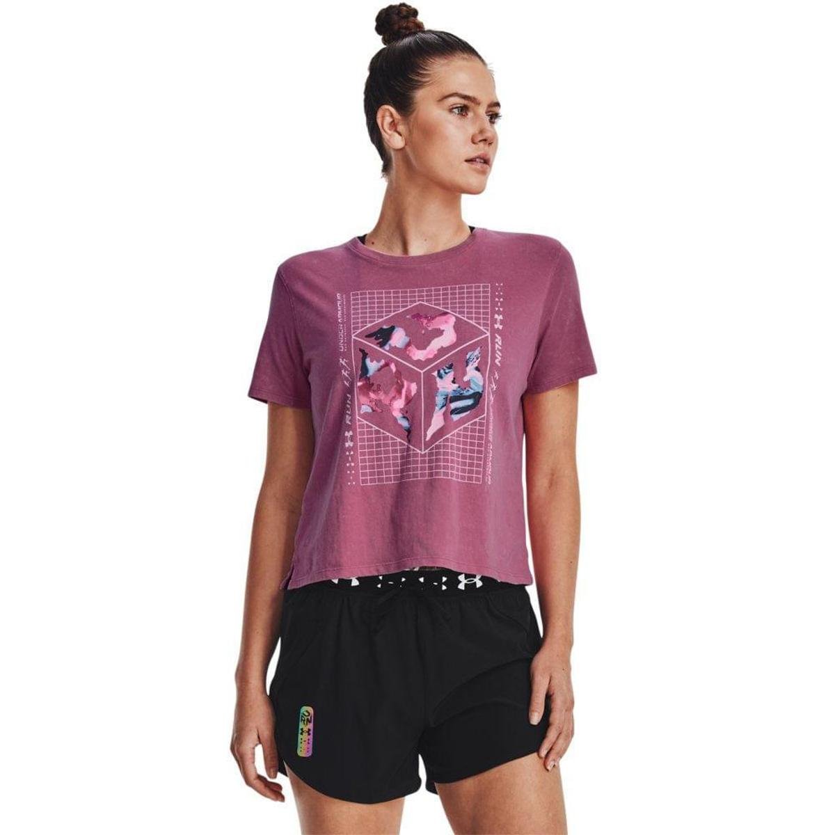 Camiseta de Corrida Feminina Under Armour Run Anywhere Menor preço em Camiseta de Corrida Feminina Under Armour Run Anywhere