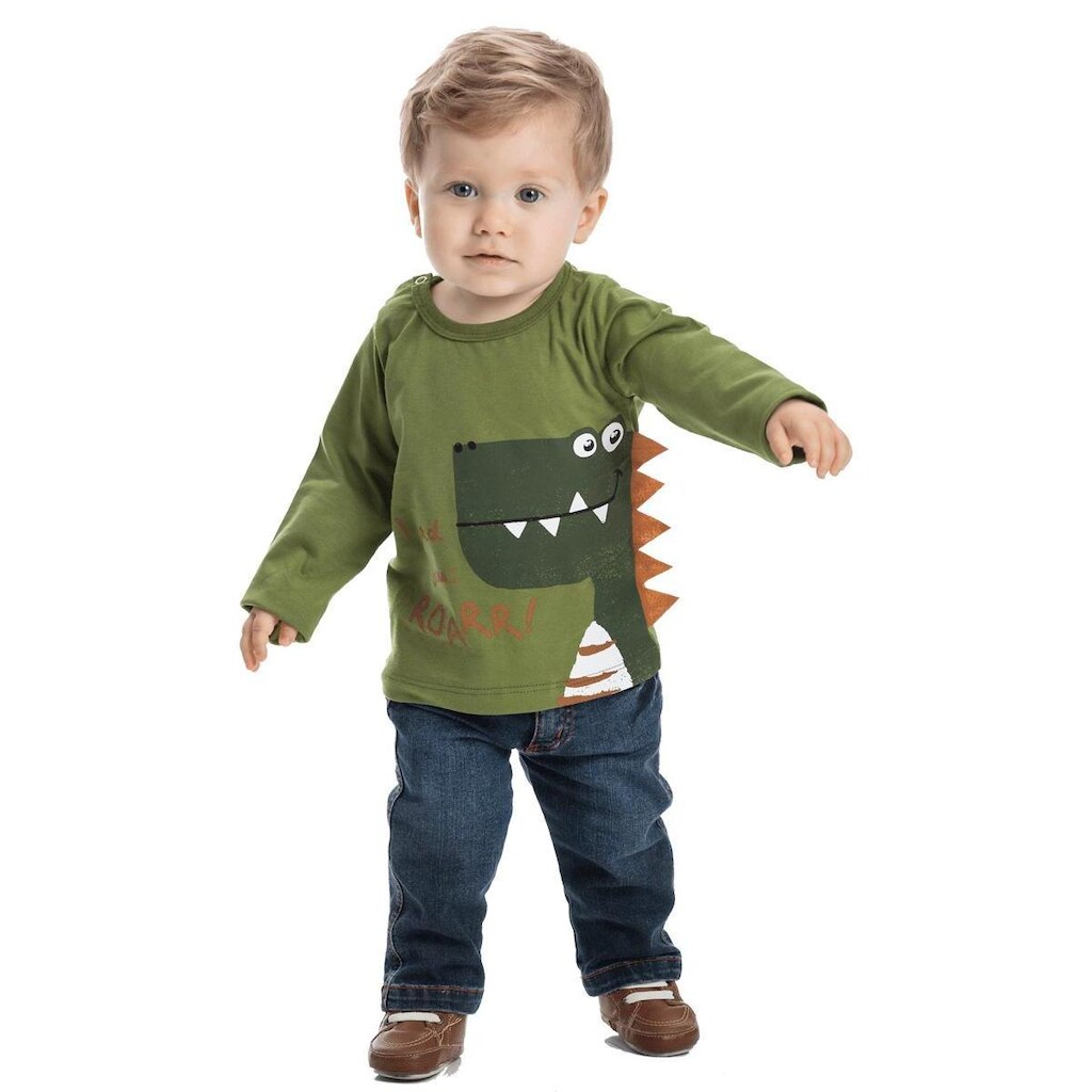 Camiseta de Jacaré com Aplique - Patota Toda