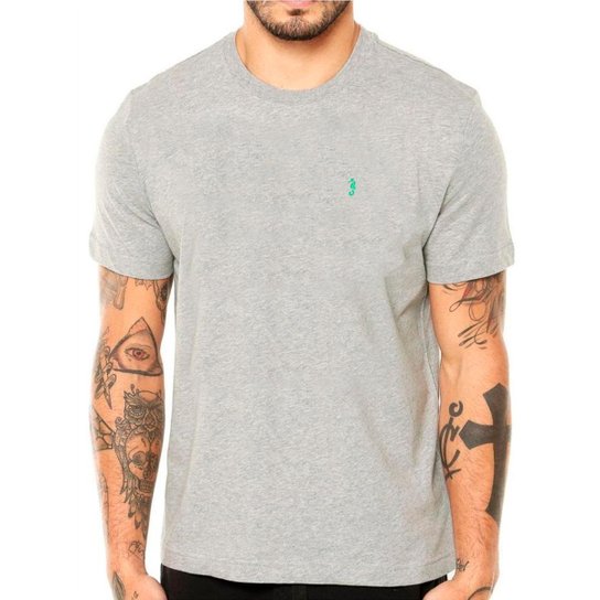 CAMISETA DE MANGA CURTA CINZA MASCULINA BASICA FERNANDO&CO LIQUIDAÇÃO - Cinza Menor preço em CAMISETA DE MANGA CURTA CINZA MASCULINA BASICA FERNANDO&CO LIQUIDAÇÃO - Cinza