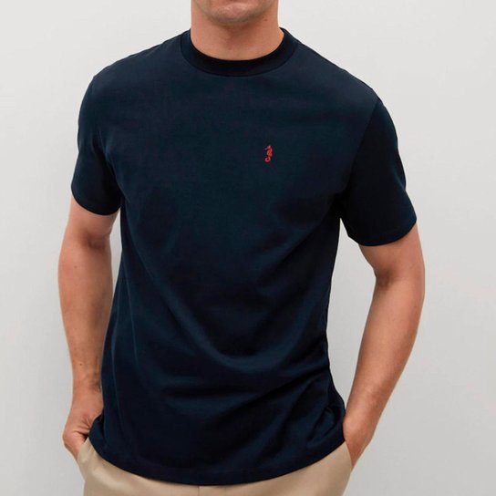 CAMISETA DE MANGA CURTA PRETO MASCULINA BASICA FERNANDO&CO - Branco Menor preço em CAMISETA DE MANGA CURTA PRETO MASCULINA BASICA FERNANDO&CO - Branco