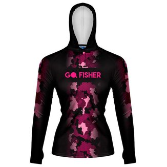 Camiseta de Pesca Feminina Go Fisher com Capuz e Proteção Solar - Gocpzf 04