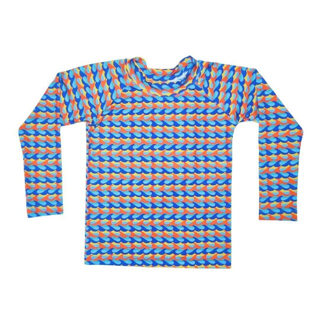 Camiseta de Proteção UPF50+ - Ondas - Colab Ponky Kids e Banho Maria ...