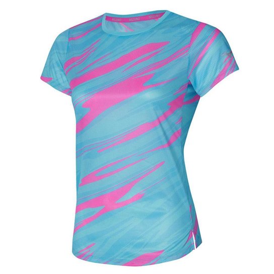 Camiseta de Treino Feminina Mizuno Dryaeroflow Graphic Tee - Bege Menor preço em Camiseta de Treino Feminina Mizuno Dryaeroflow Graphic Tee - Bege
