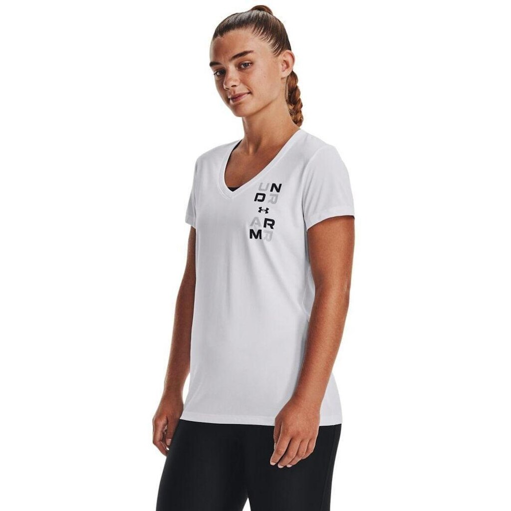 Camiseta de Treino Feminina Under Armour Tech Solid Graphic SSV