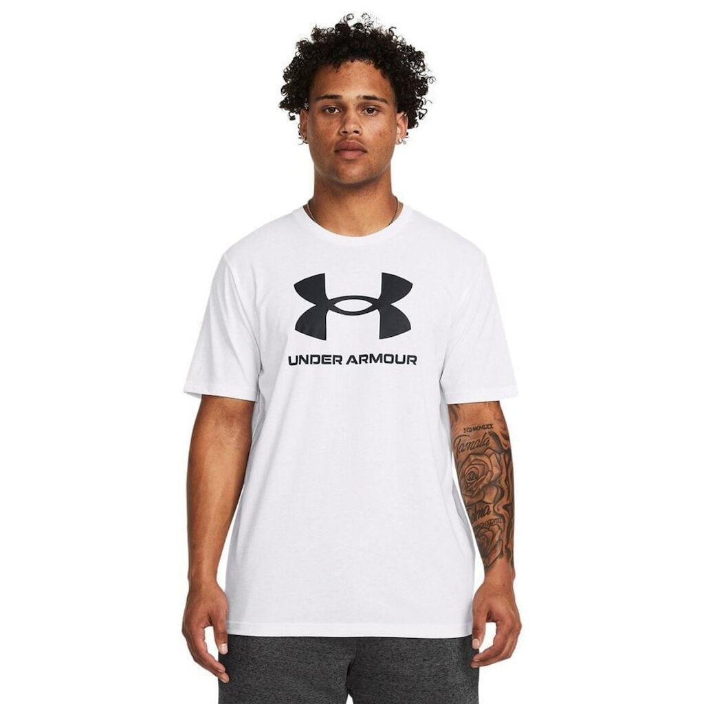 Camiseta de Treino Masculina Under Armour Sportstyle Logo G Branco