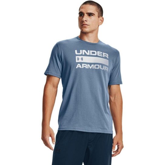 Camiseta de Treino Masculina Under Armour Team Issue - Azul Menor preço em Camiseta de Treino Masculina Under Armour Team Issue - Azul