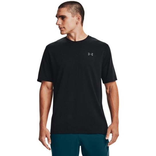 Camiseta de Treino Masculina Under Armour Vent Camo SS - Preto+Cinza Menor preço em Camiseta de Treino Masculina Under Armour Vent Camo SS - Preto+Cinza