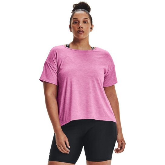 Camiseta de Treino Plus Size Feminina Under Armour Tech Vent SS - Rosa Menor preço em Camiseta de Treino Plus Size Feminina Under Armour Tech Vent SS - Rosa