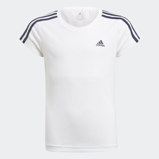 Camiseta Designed 2 Move 3-Stripes Adidas - Branco Menor preço em Camiseta Designed 2 Move 3-Stripes Adidas - Branco