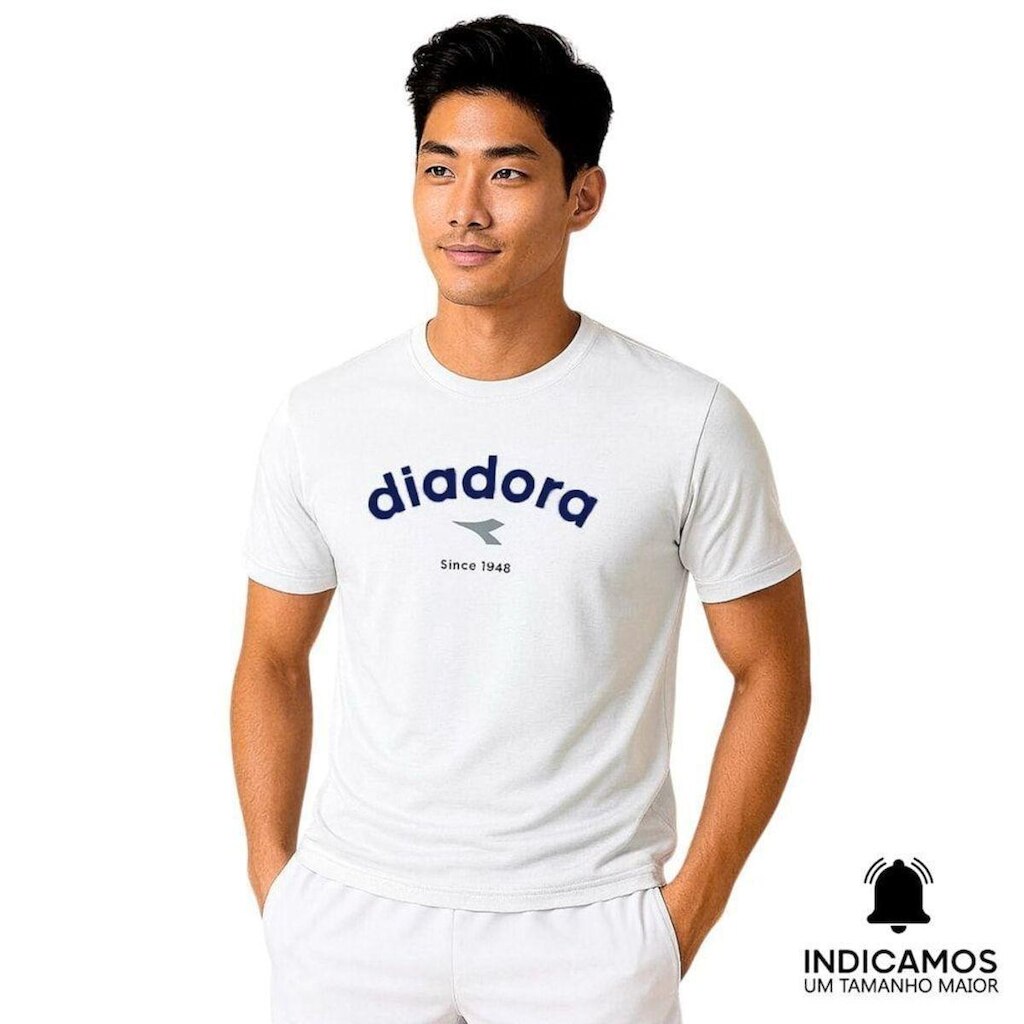 Camiseta Diadora Identidade Masculina - Branco G