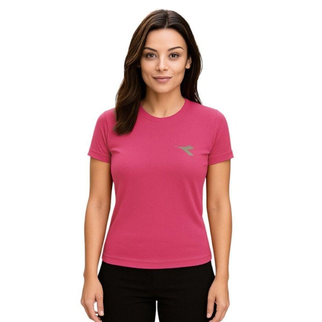 Camiseta Diadora Small Logo Feminina - Pink XGG