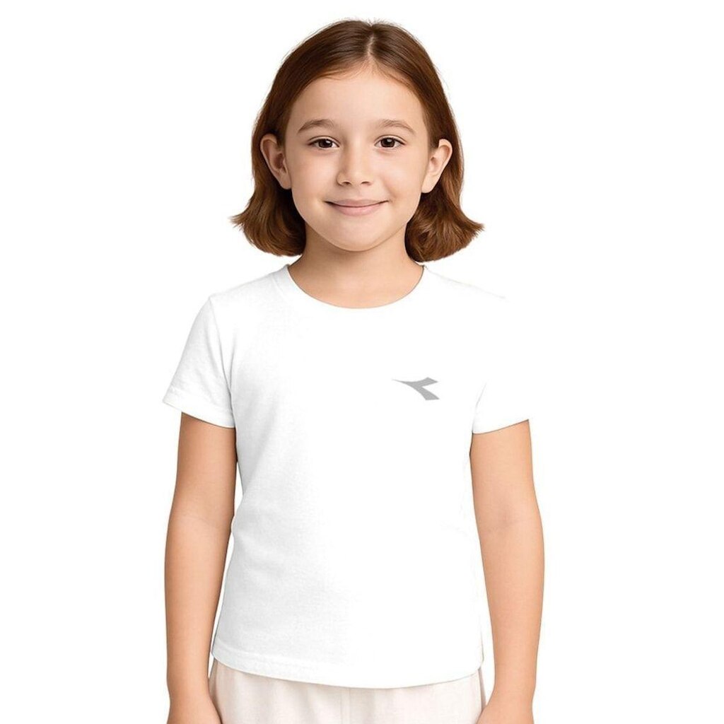 Camiseta Diadora Small Logo Juvenil Menina - Branco 8