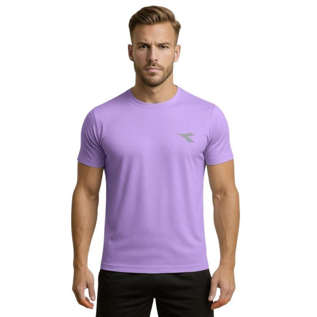 Camiseta Diadora Small Logo Masculina - Lilás M