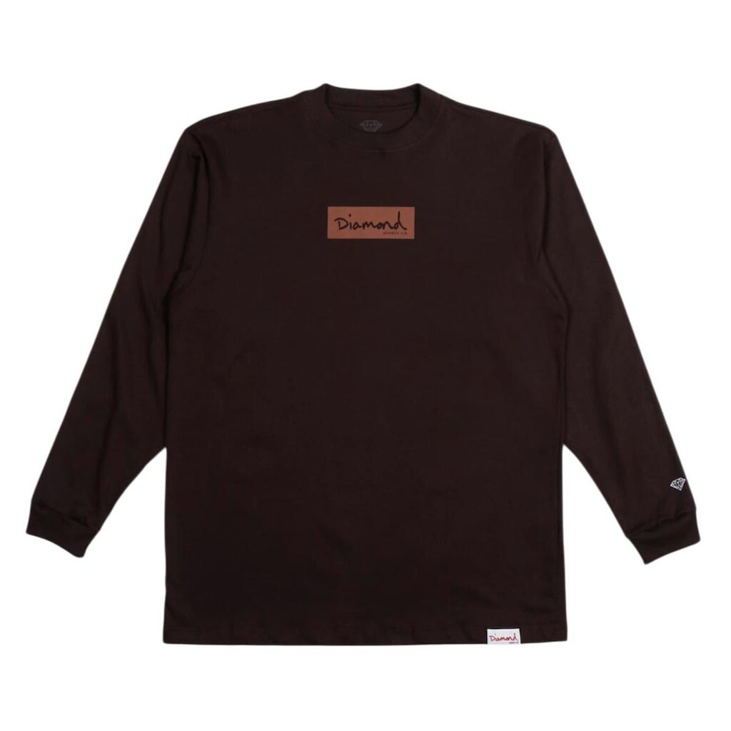 Camiseta Diamond Box Logo M/L Marrom