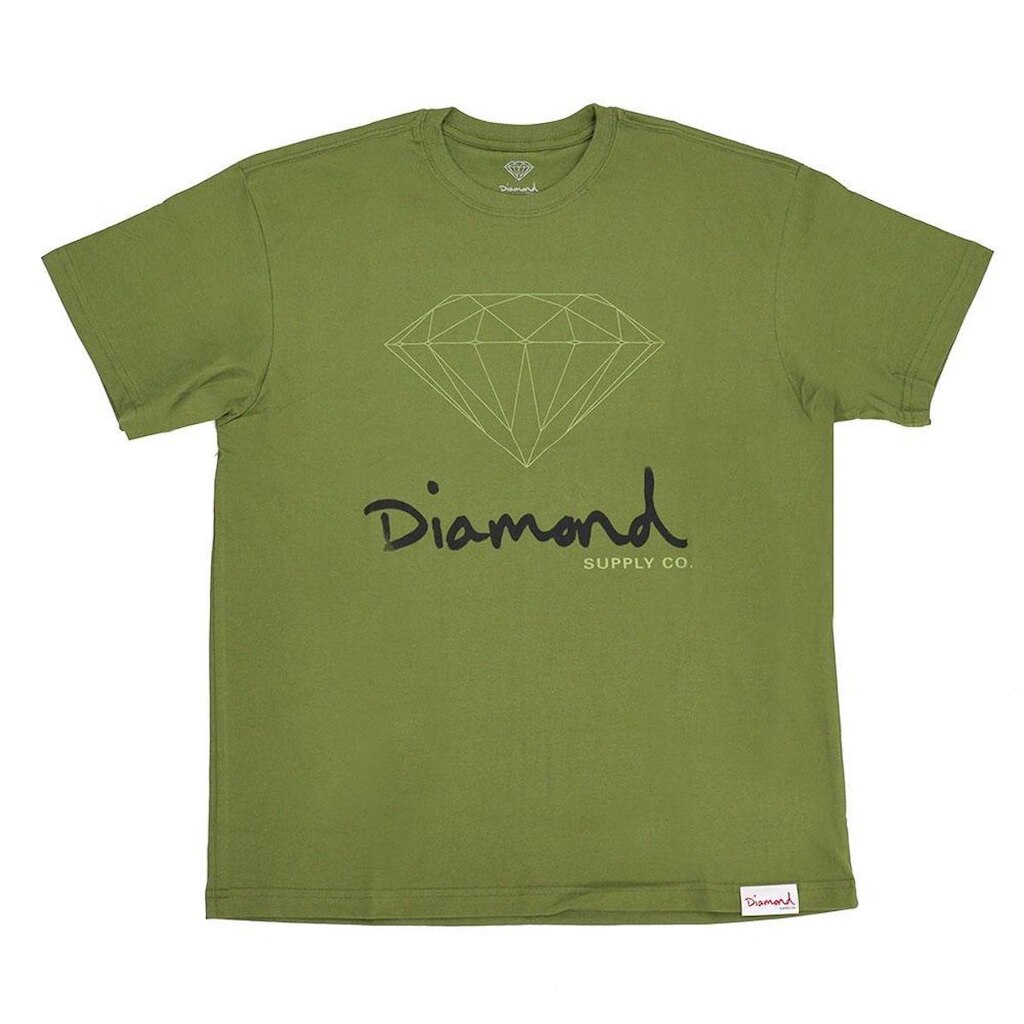Camiseta Diamond OG Sign - Verde Forest