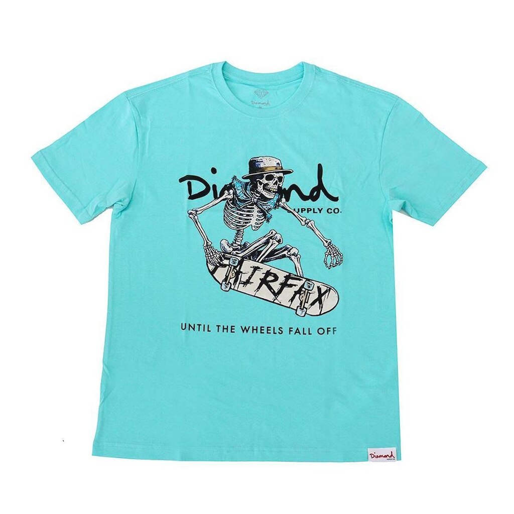 Camiseta Diamond Skull Tail Grab - Azul Turquesa