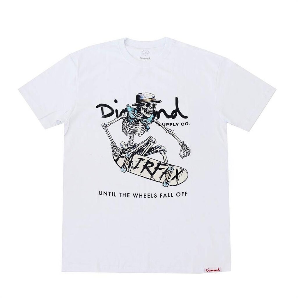 Camiseta Diamond Skull Tail Grab - Branco