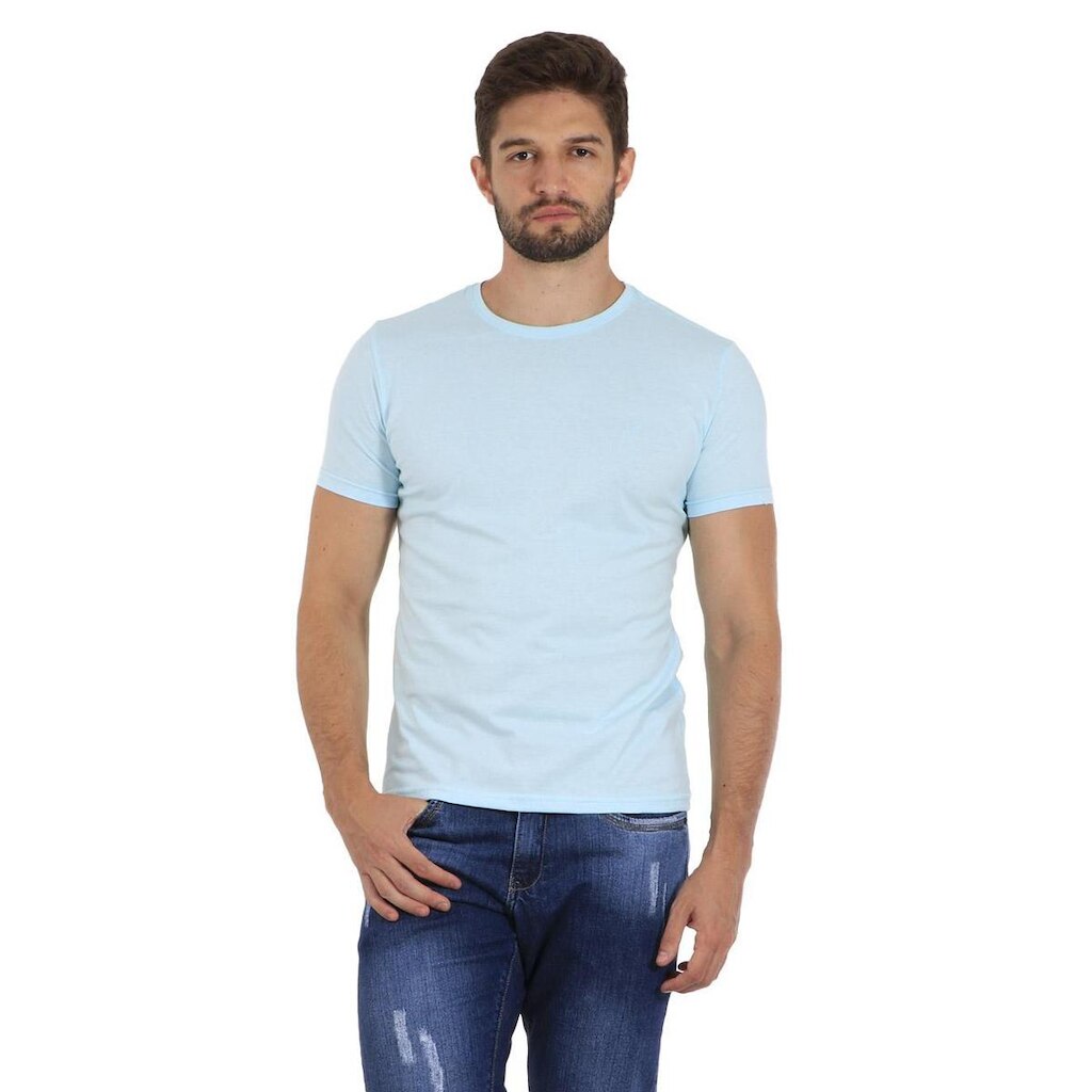 Camiseta Disky Masculina Essential Playa Azul Claro