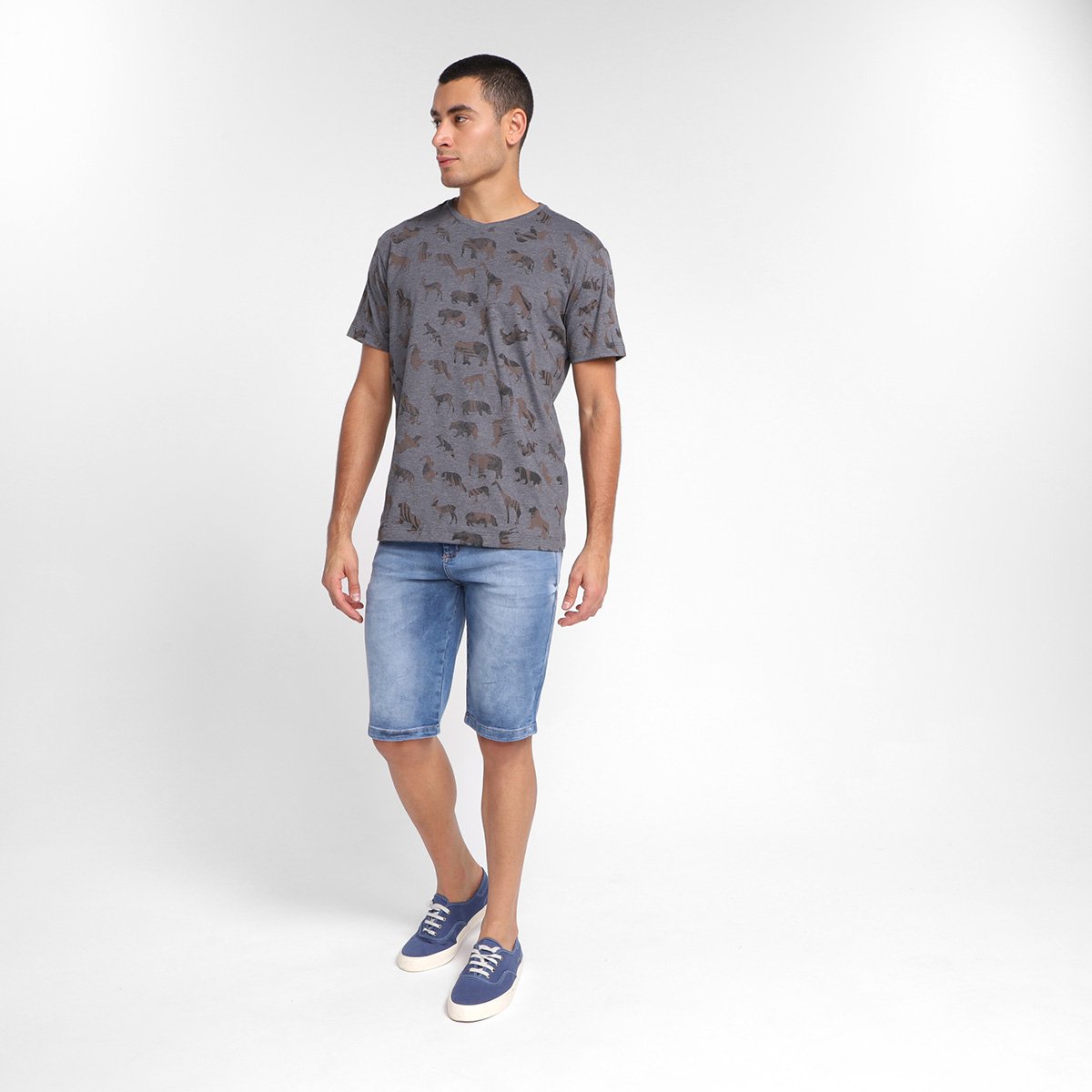 Camiseta Dixie Animais Terrestres Masculina - 3