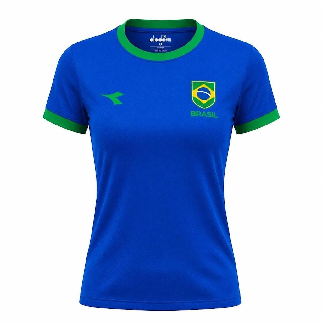 Camiseta do Brasil Diadora Campione Feminina