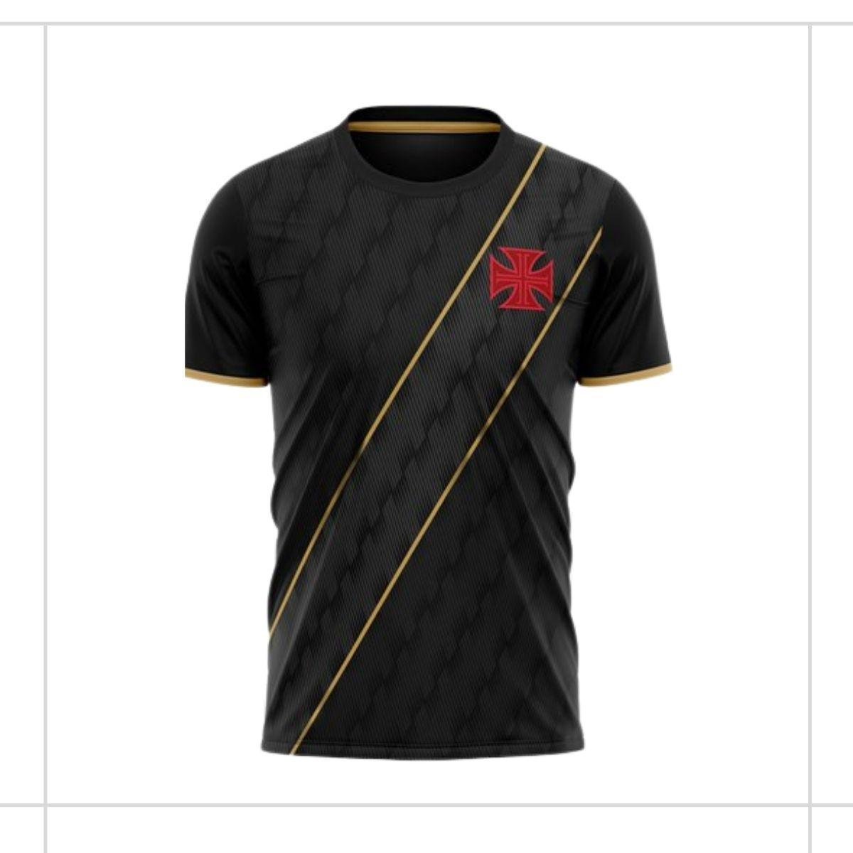 Camiseta Do Vasco da Gama Masculina Adulto Preta Torcedor FC Menor preço em Camiseta Do Vasco da Gama Masculina Adulto Preta Torcedor FC