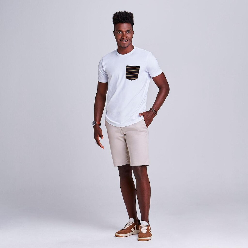 Camiseta Docthos Proteção U.V Com Bolso Slim 001 BRANCO P