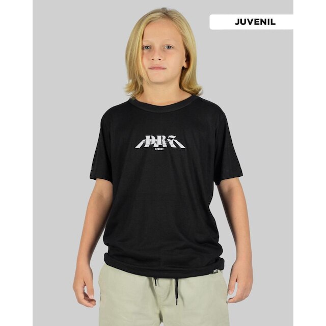 Camiseta DR7 Street Infantil Na Faixa - Preto - Preto | Netshoes