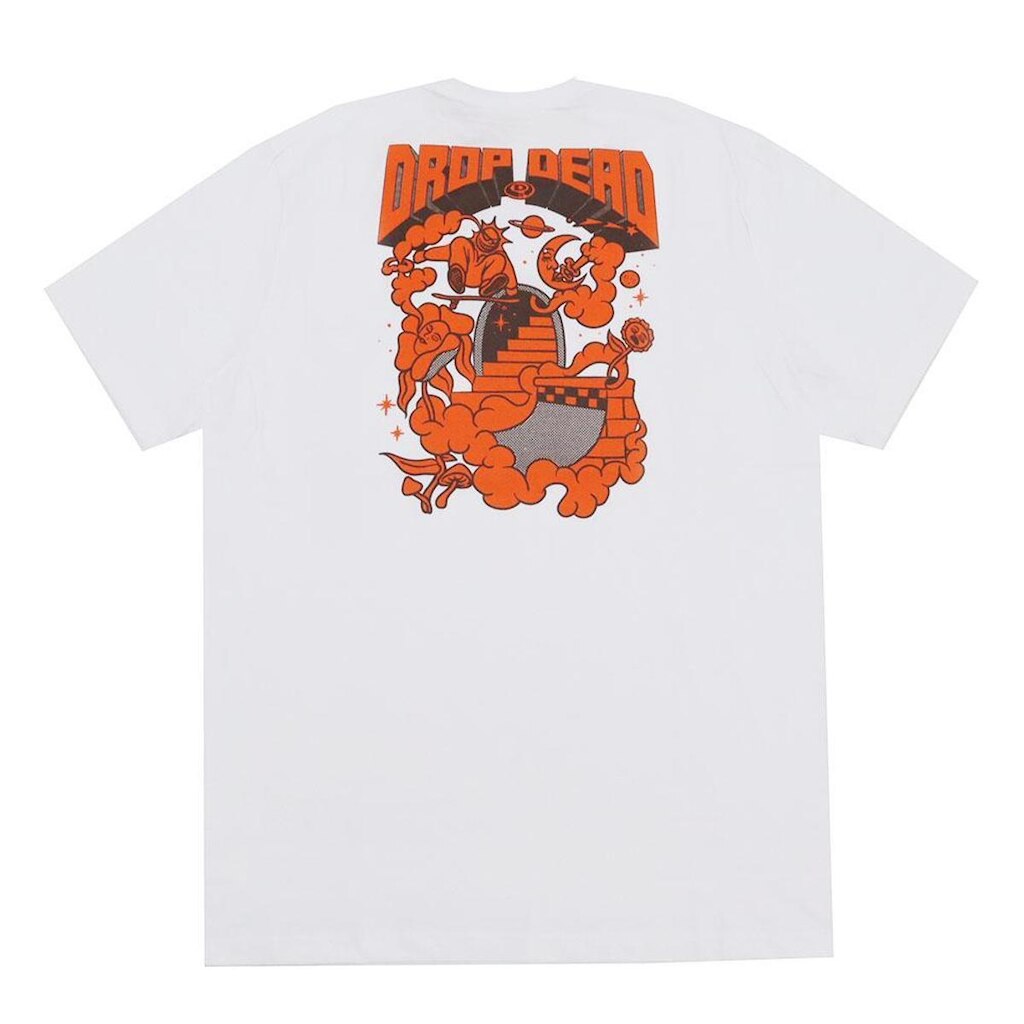Camiseta Drop Dead Flipping - Branco