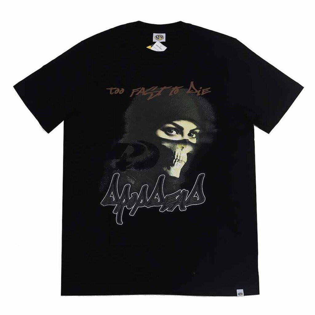 Camiseta Drop Dead Too Fast - Preto