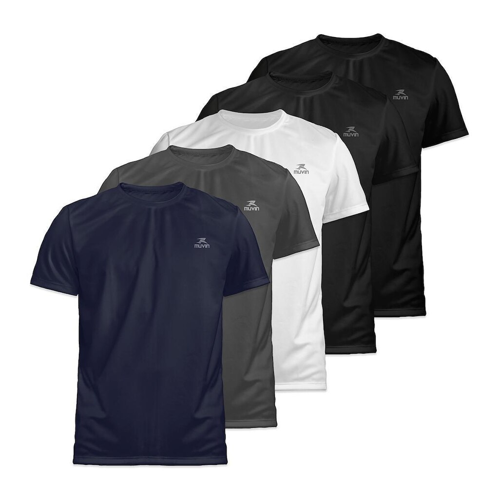Camiseta Dry Basic SS FPS50 - Masculino - Kit com 5