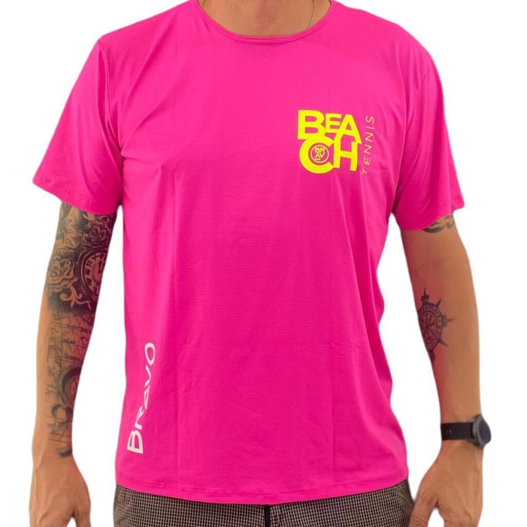 Camiseta Dry Cool Raquete Rosa