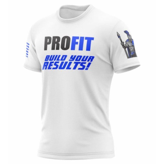 CAMISETA DRY FIT ESPARTANOS BRANCA - PROFIT LABS - Branco Menor preço em CAMISETA DRY FIT ESPARTANOS BRANCA - PROFIT LABS - Branco