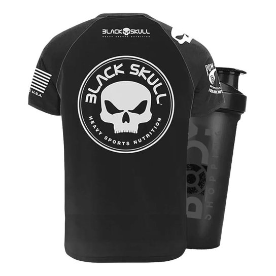 CAMISETA DRY FIT PADRÃO PRETO M + SHAKER - BLACK SKULL é ruim? CAMISETA DRY FIT PADRÃO PRETO M + SHAKER - BLACK SKULL é boa?