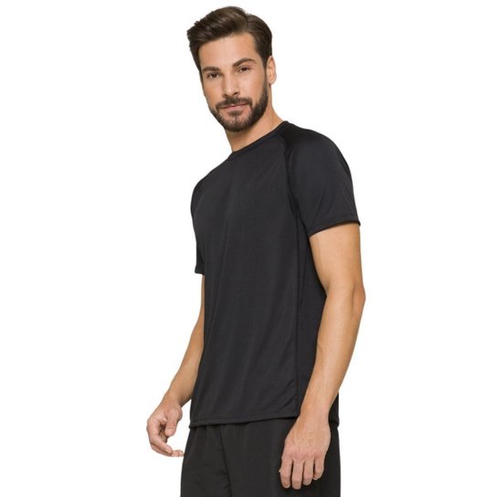 Camiseta dry fit preta masculina Selene - Preto Menor preço em Camiseta dry fit preta masculina Selene - Preto
