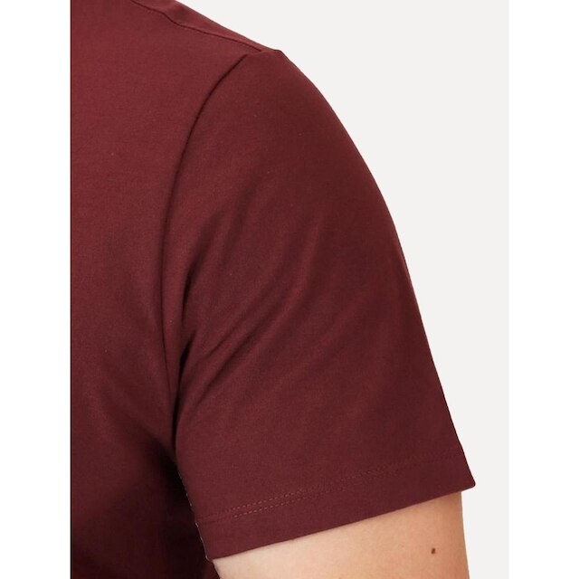 Camiseta Dudalina Masculina Essentials Modal Logo Vinho