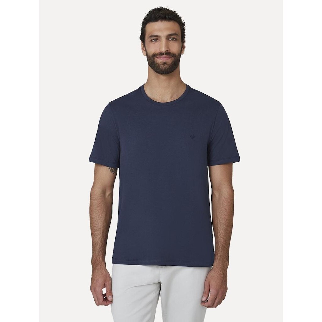Camiseta Dudalina Regular Essential Icon Azul Marinho