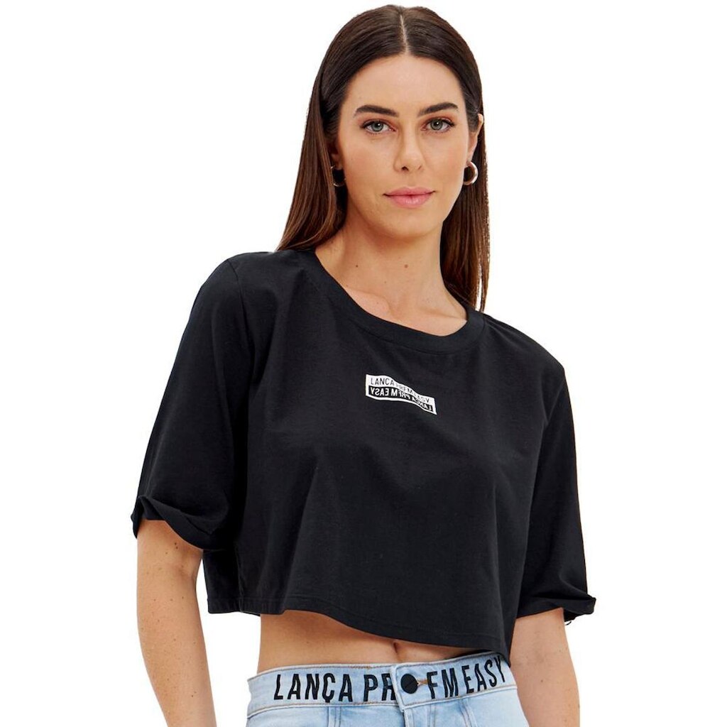 Camiseta Easy Lança Perfume Box Cropped Feminino