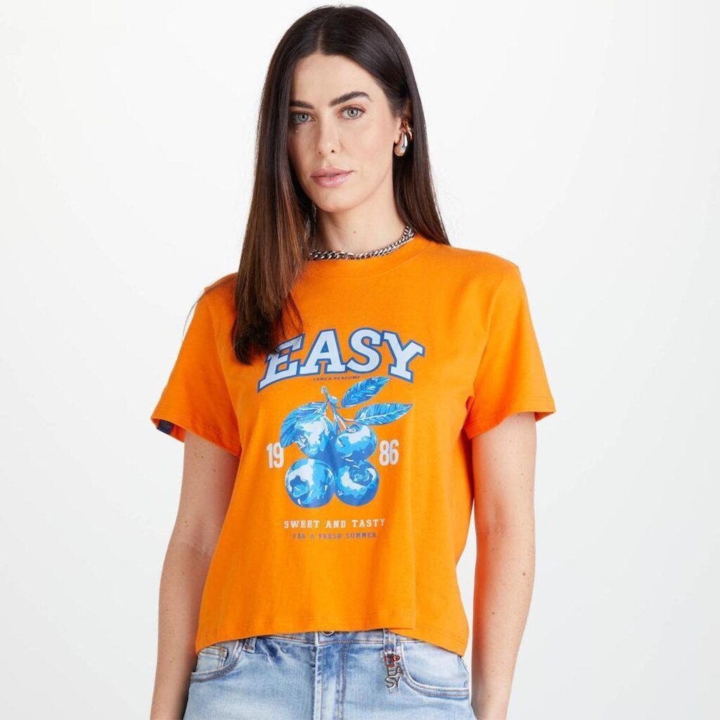 Camiseta Easy Lança Perfume Estampada Feminino