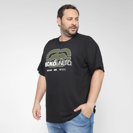 Camiseta Ecko 1972 Plus Size Masculina - Preto Menor preço em Camiseta Ecko 1972 Plus Size Masculina - Preto