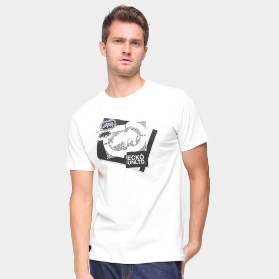 Camiseta Ecko Basic Masculina - Off White Menor preço em Camiseta Ecko Basic Masculina - Off White