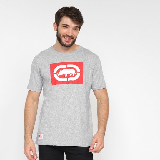 Camiseta Ecko Big Logo Masculina - Cinza Menor preço em Camiseta Ecko Big Logo Masculina - Cinza
