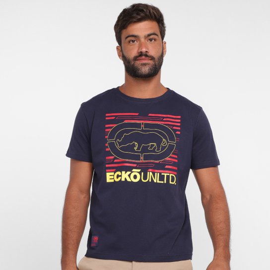 Camiseta Ecko Estampada K163A Masculina - Azul Navy Menor preço em Camiseta Ecko Estampada K163A Masculina - Azul Navy