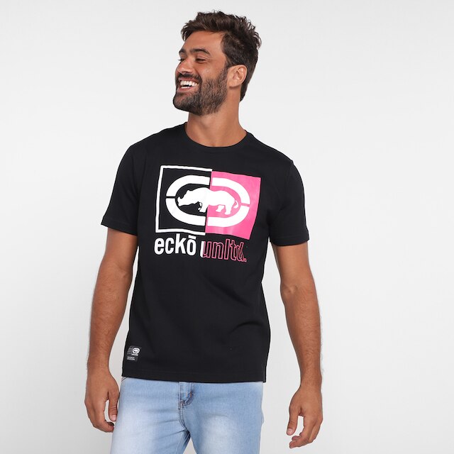 Camiseta Ecko Estampada K182A Masculina - Preto Menor preço em Camiseta Ecko Estampada K182A Masculina - Preto