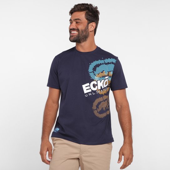 Camiseta Ecko Estampada K239A Masculina - Azul Navy Menor preço em Camiseta Ecko Estampada K239A Masculina - Azul Navy
