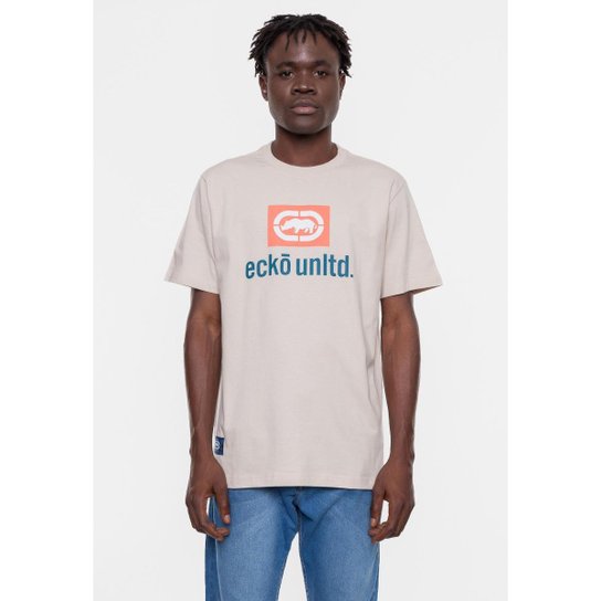 Camiseta Ecko Estampada Masculino - Bege Menor preço em Camiseta Ecko Estampada Masculino - Bege