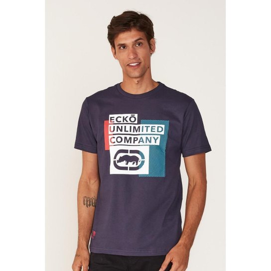 Camiseta Ecko Estampada Masculino - Marinho Menor preço em Camiseta Ecko Estampada Masculino - Marinho